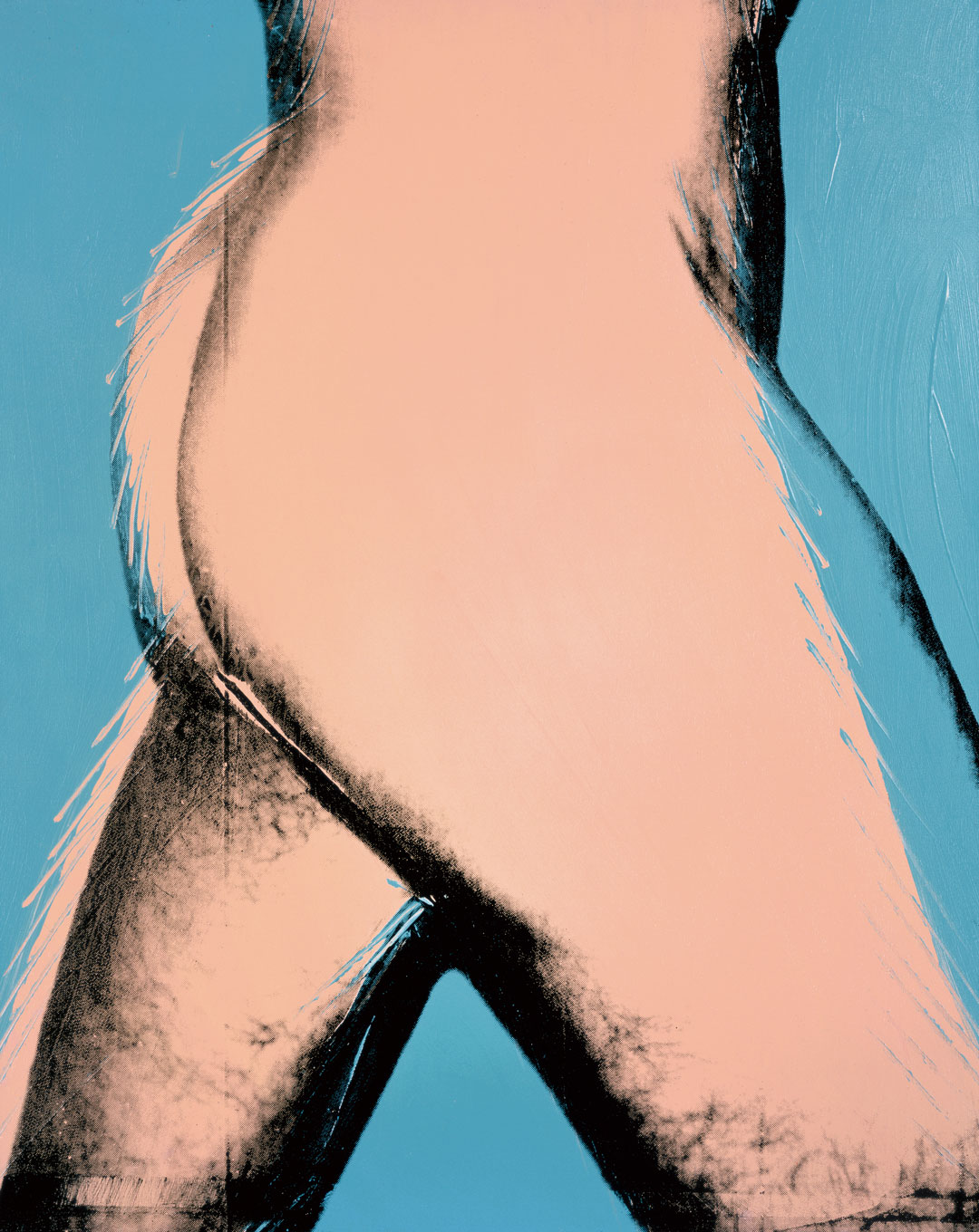 Andy Warhol, Torso (Male Buttocks), mid–late 1977, acrylic and silkscreen ink on linen, 50 x 40 inches, 127 x 101.6 cm. Picture credit: Mugrabi Collection © The Andy Warhol Foundation for the Visual Arts, Inc., NY
