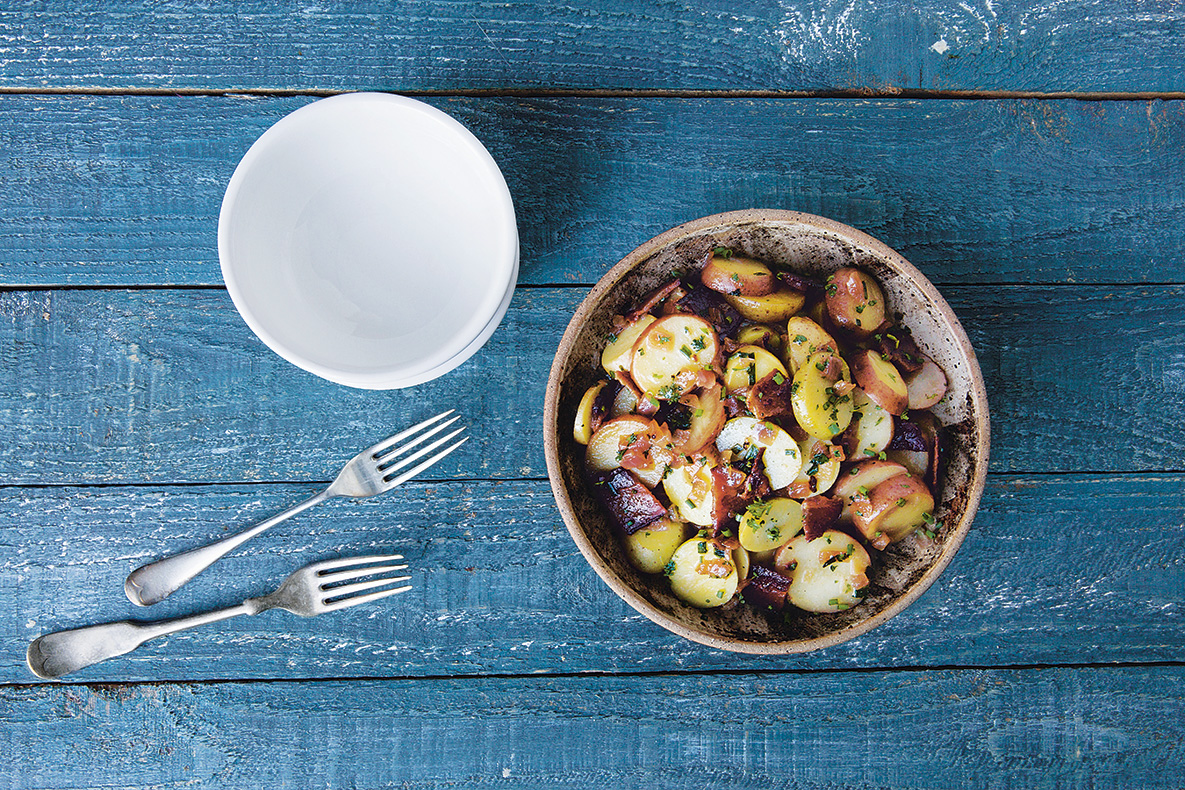 Hot German Potato Salad, as featured in America The Coobook