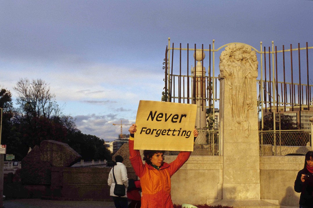 In The Near Future (detail), 2009, multiple slide projection, installation, 13 actions, 13 projections, 1053 slides. Artwork © Sharon Hayes