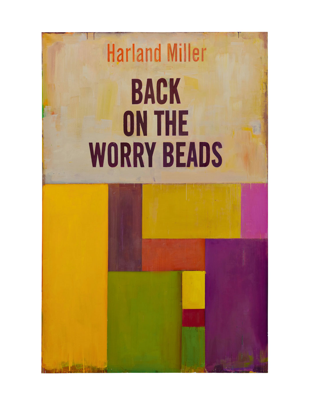 Back on the Worry Beads, 2016, oil on canvas, 276 × 183 cm (10811/16 × 72 1/16 in). © Harland Miller