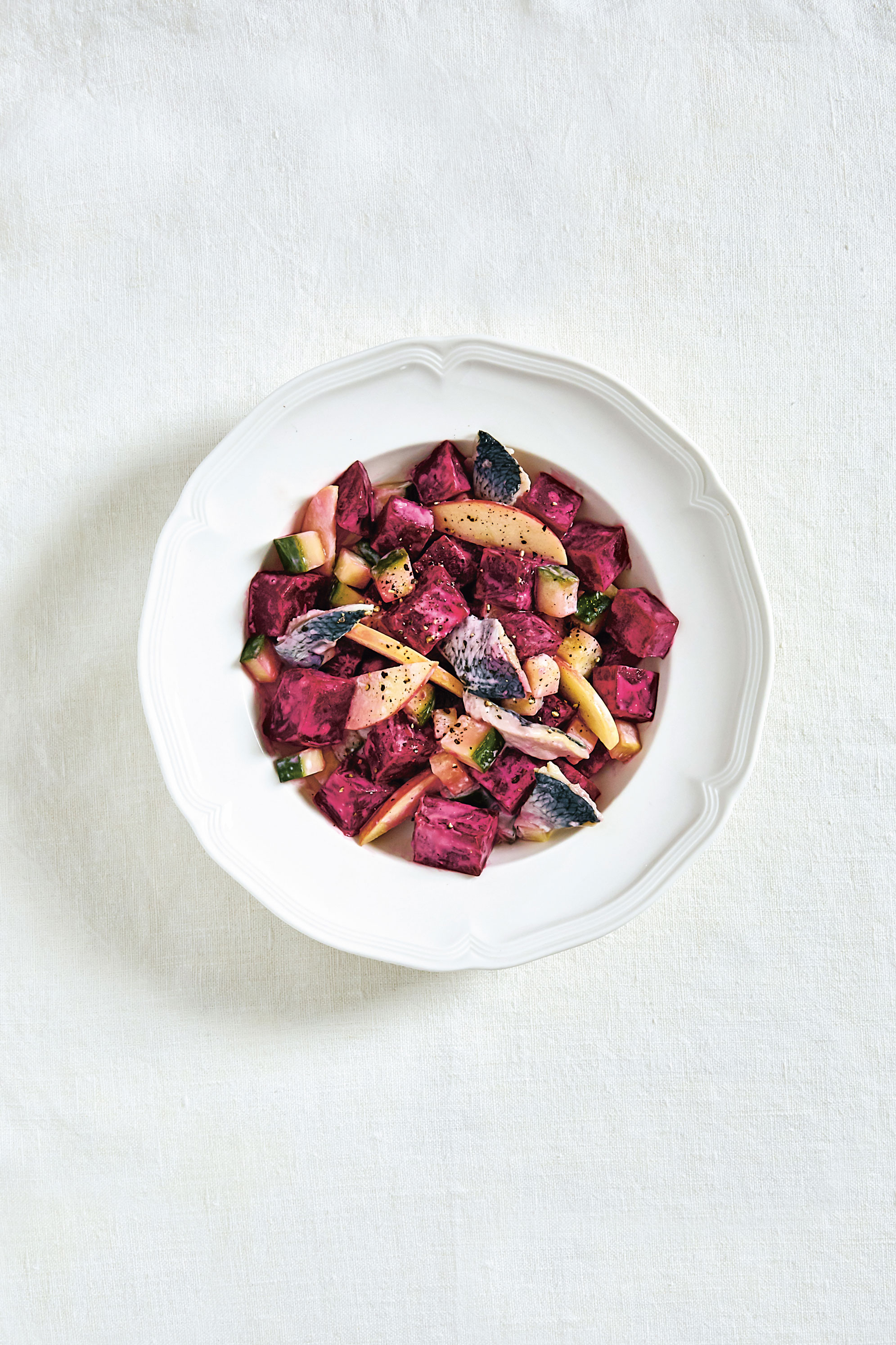 Herring and Beetroot (Beet) Salad. Photography by Danielle Acken from The German Cookbook