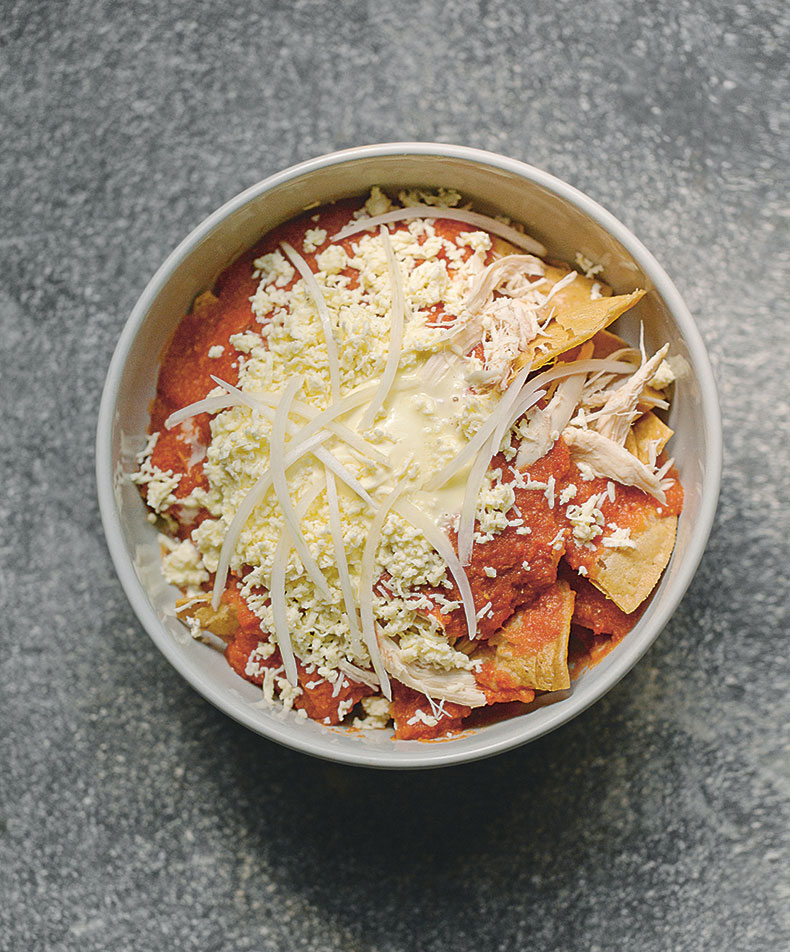 Chilaquiles, as featured in Tu Casa Mi Casa by Enrique Olvera