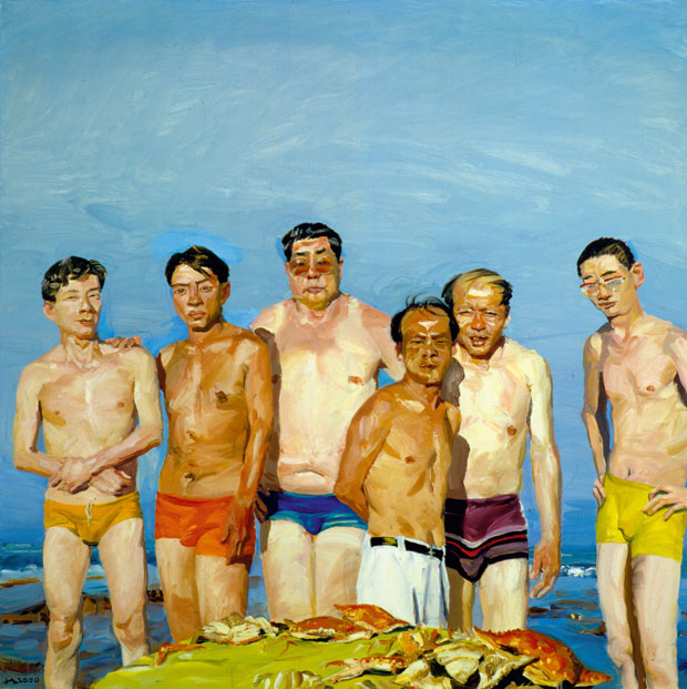 Eating (2000) by Liu Xiadong, from The Chinese Art Book
