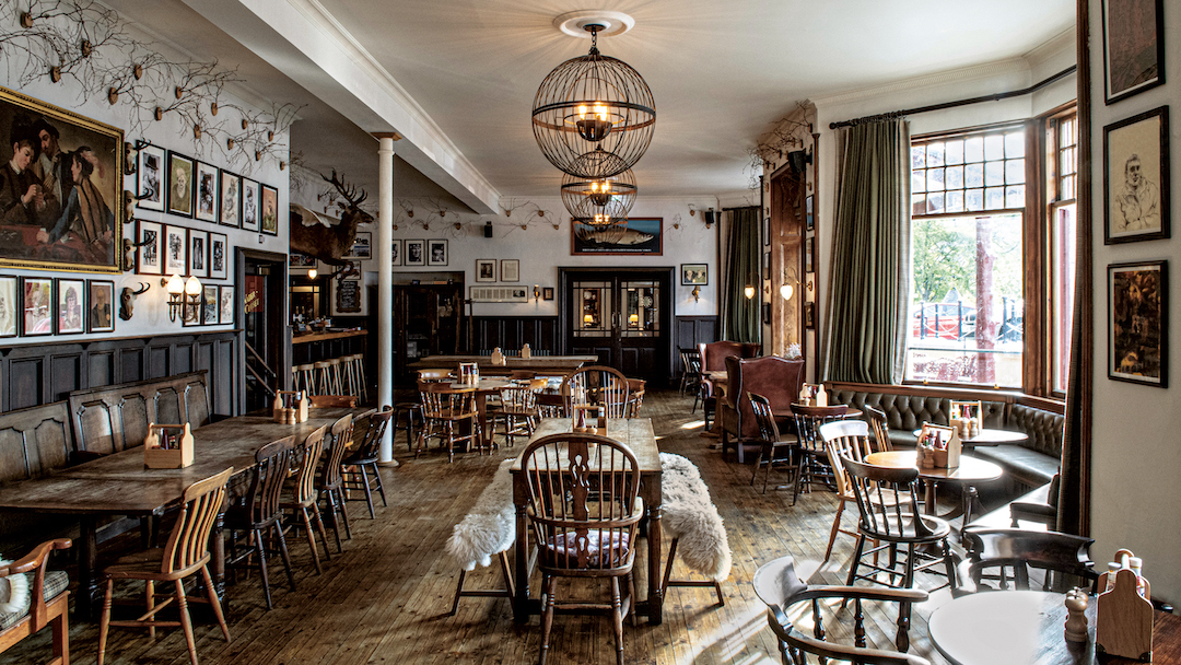 The Flying Stag pub at The Fife Arms. Photograph by Sim Canetty-Clarke