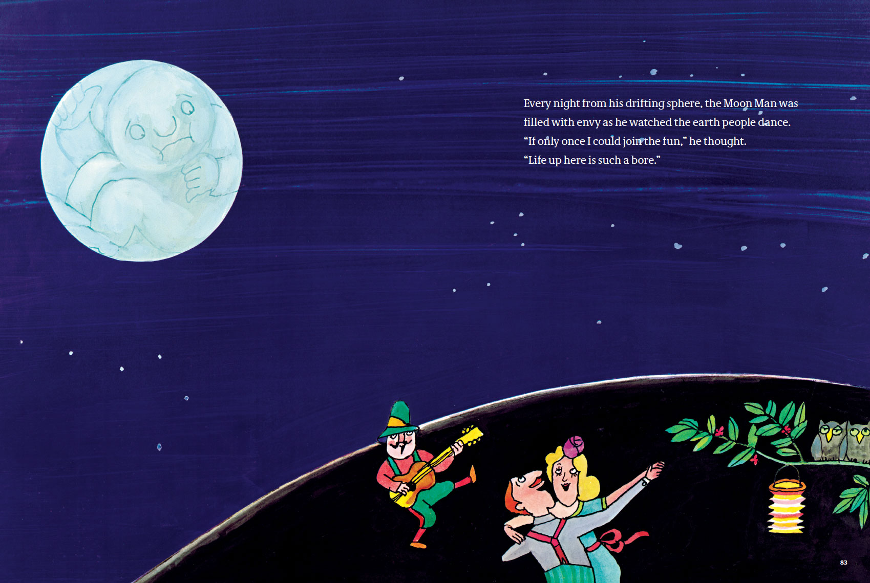 A page from Moon Man, as reproduced in Tomi Ungerer: A Treasury of 8 Books