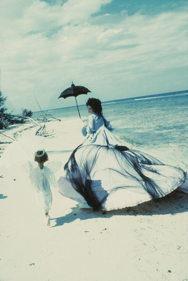 Debbie Dietering in John Galliano with Rebecca; hair, Peter Savic; makeup, Laurie Starrett; Jamaica, 1994. From Grace Thirty Years of Fashion at Vogue and Saving Grace