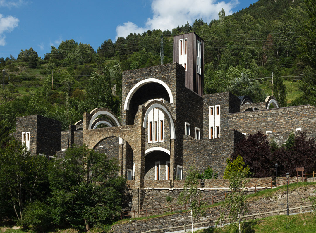 Meritxell Sanctuary, Meritxell, Andorra, from Stone