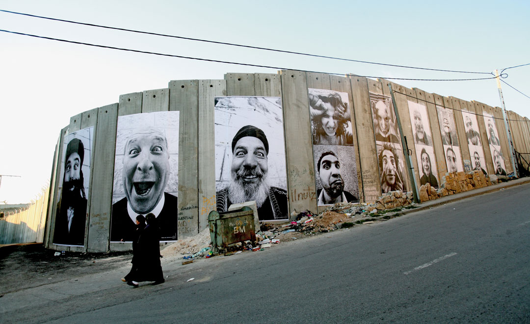 Face 2 Face: Separation Wall, Palestinian side, Bethlehem, 2007. Artwork © JR