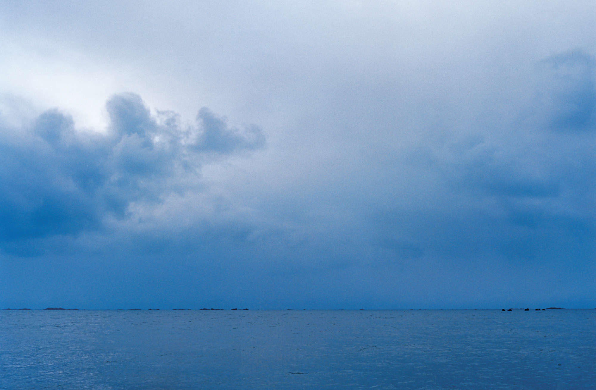 Dawn breaking off the coast of Granville, between Chausey and Jersey, Normandy