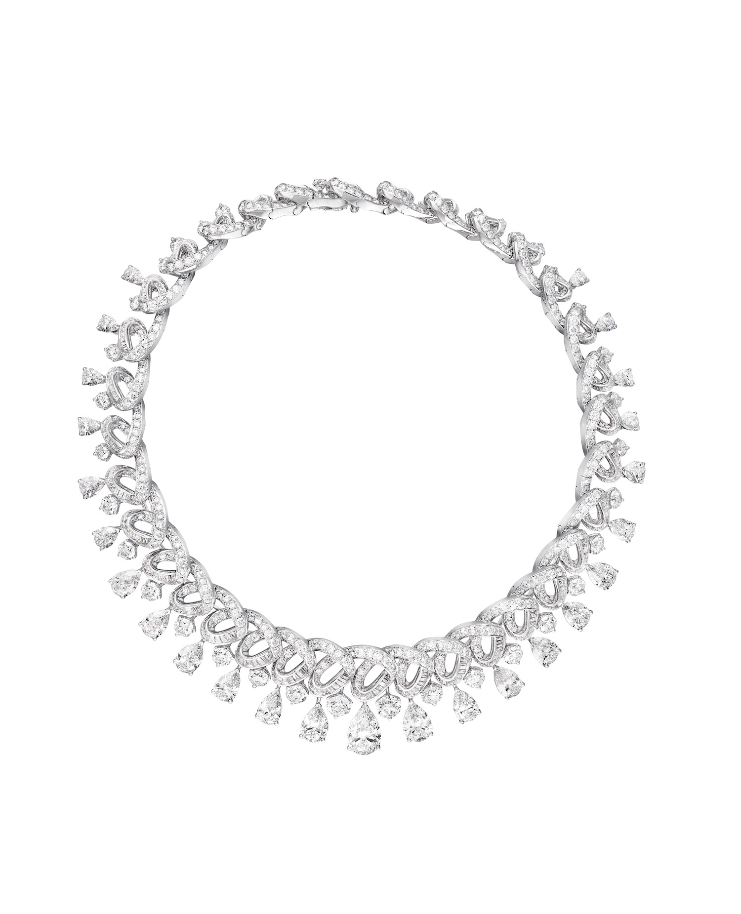 Graff inspired by Twombly, Necklace, 2018. Diamonds in white gold.