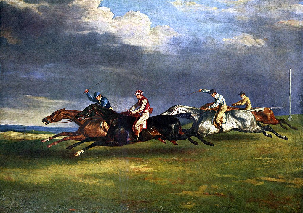 Théodore Géricault, Horse-racing at Epsom, 1821