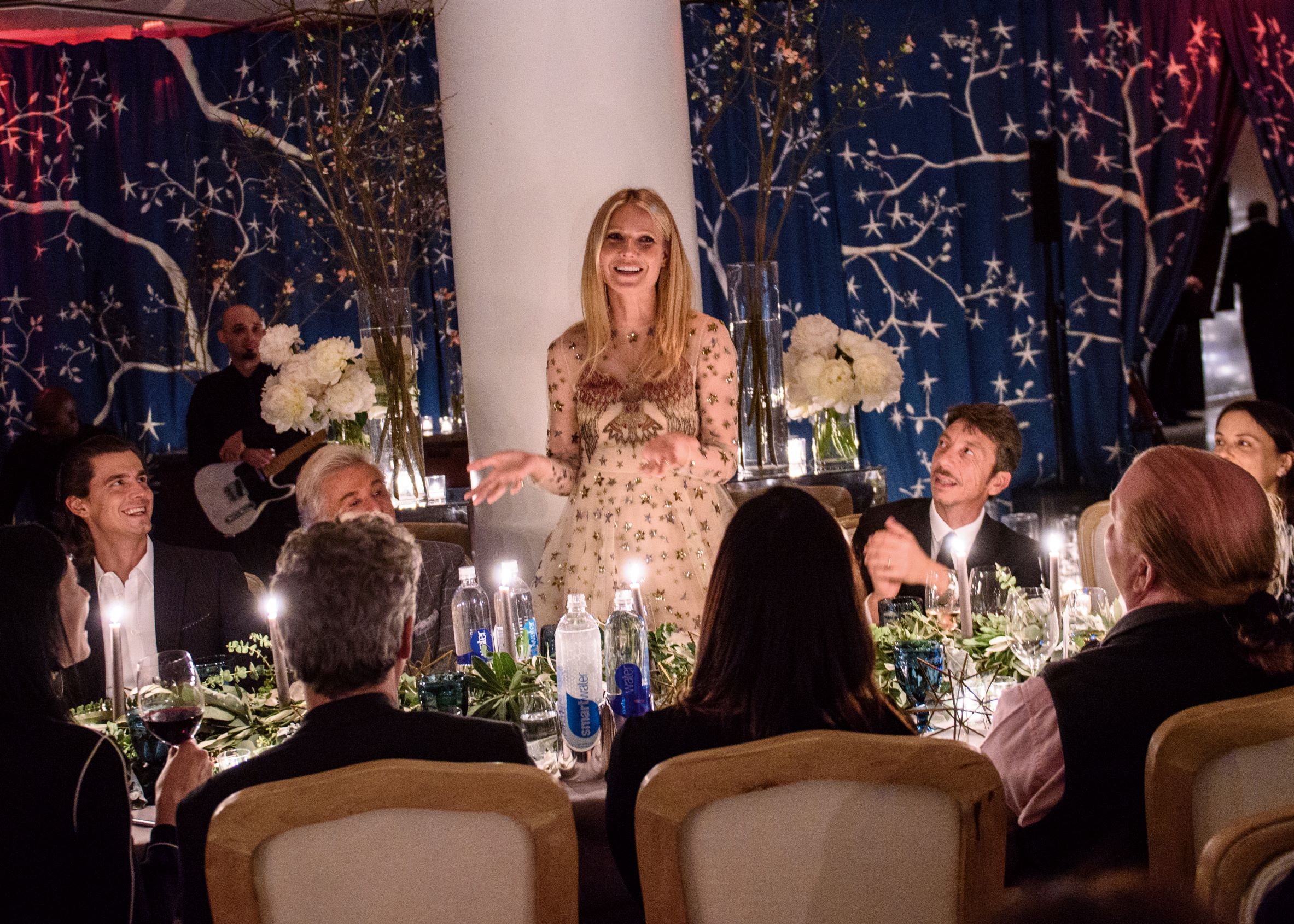 Gwyneth Paltrow at the launch dinner of Goop Mrkt and Valentino x Goop collection, Lincoln Ristorante, New York, NY , USA, 2015.