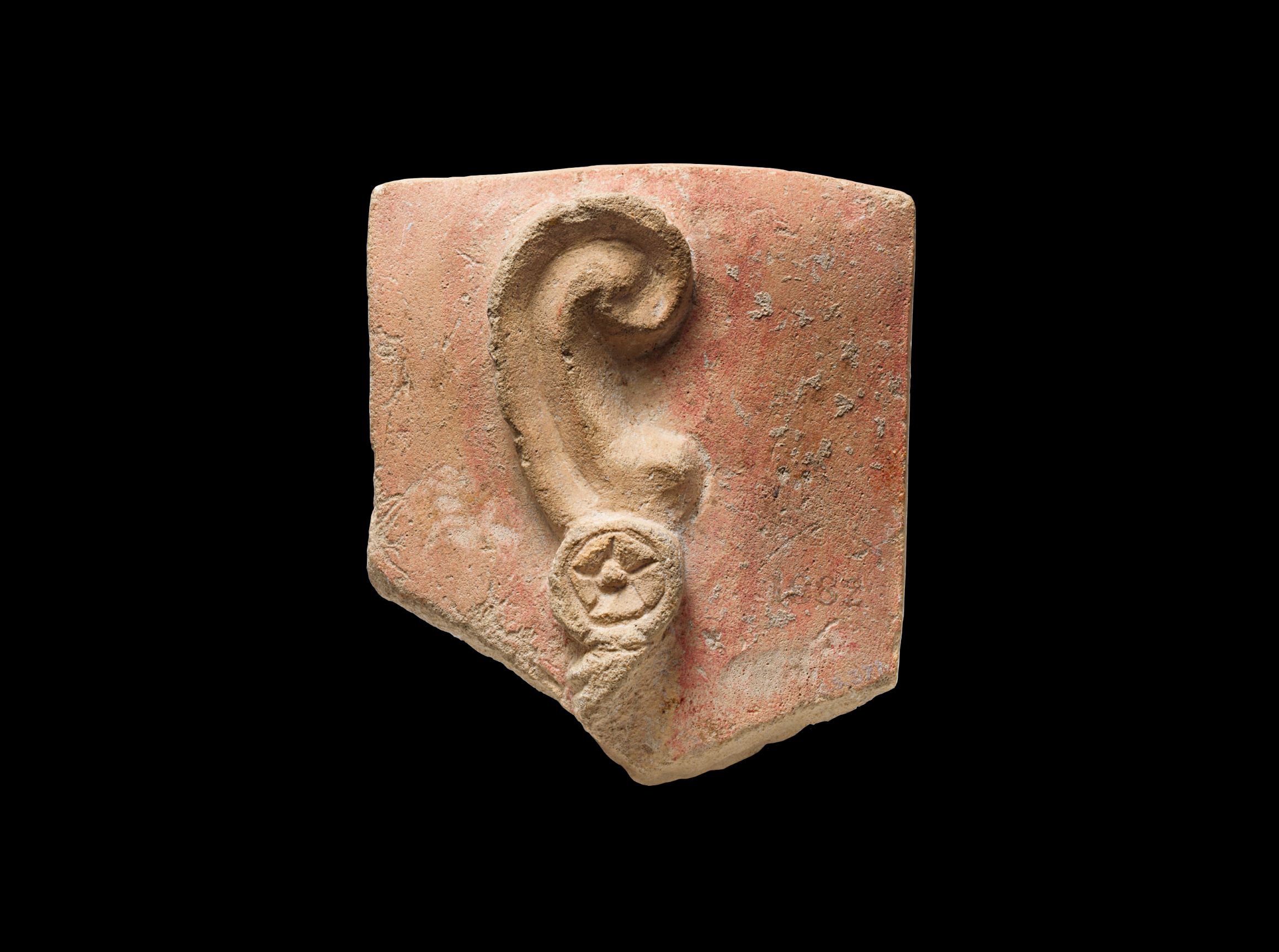 Stone votive of an ear with earring, 4th–3rd century BC