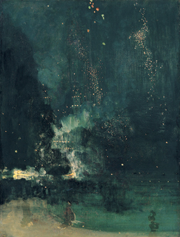 James Abbott McNeill Whistler, <em>Nocturne in Black and Gold: The Falling Rocket</em> (1874-75)