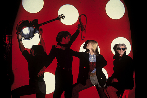 Warhol with John Cale, Gerard Malanga, Nico, 1966 by Herve Gloaguen. From Warhol Underground