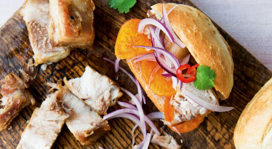 A pork sandwich, from our new Peru book