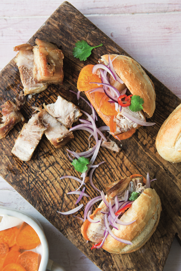 A pork sandwich, from our new Peru book