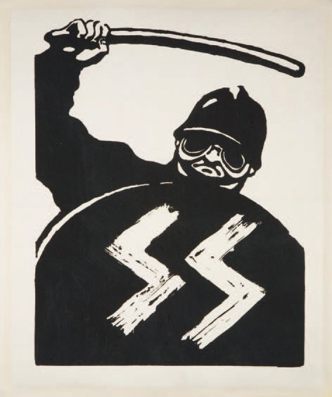 Atelier Populaire's Compagnies Républicaines de Securité SS poster, 1968