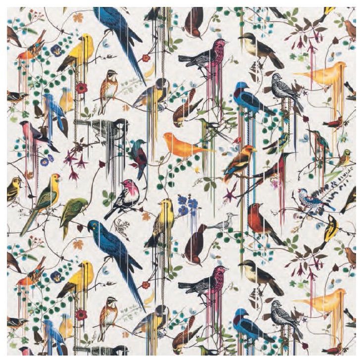 Birds Sinfonia (colourway: Perce-Neige), from Histoires Naturelles, 2018 by Christian Lacroix Maison