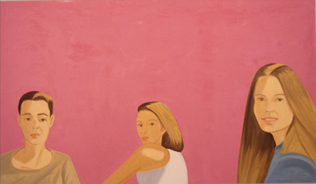 Alex Katz, Three Women on Pink (2007), oil on canvas