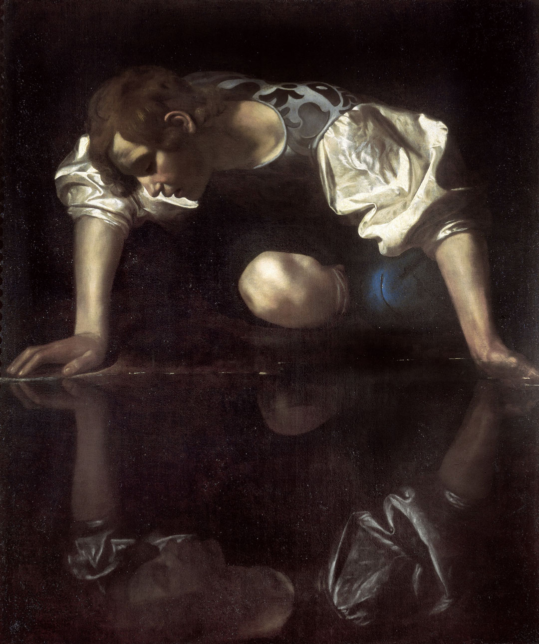 Narcissus (1594-6) by Caravaggio