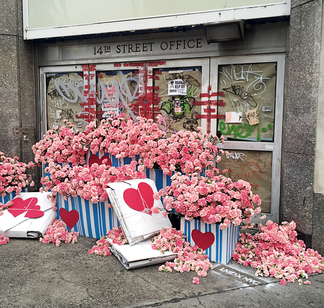 Abandoned Post Office Flower Flash Greenwich Village, Manhattan, NYC - Lewis Miller as featured in Blooms Contemporary Floral Design