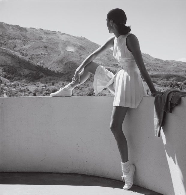 Woman in tennis outfit - Toni Frisell 1947