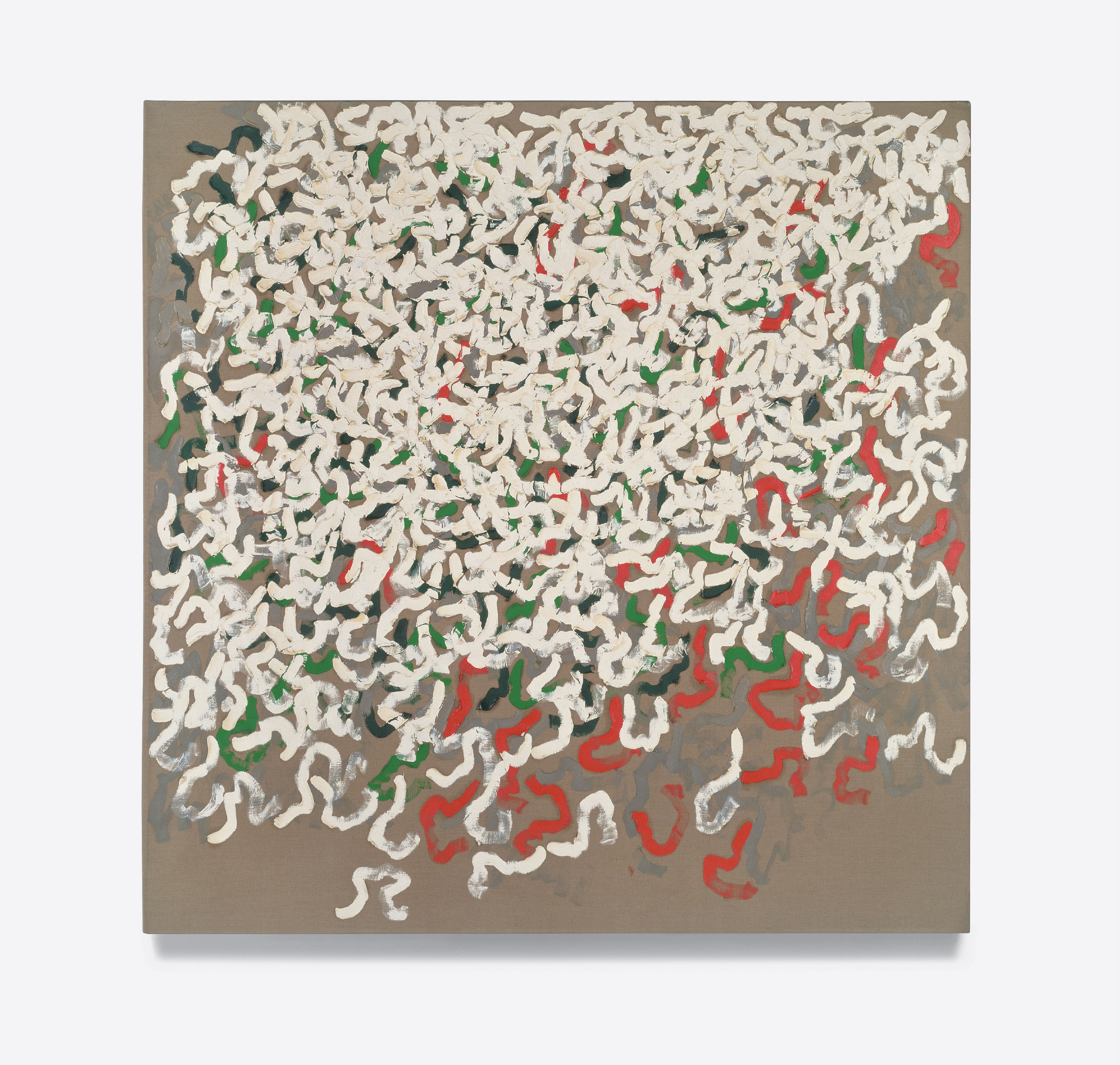 Robert Ryman, Untitled, c.1963; oil on stretched sized linen canvas, 77¾ × 77½ in (197.5 × 196.9 cm); Private collection. Picture credit: artwork © 2017 Robert Ryman/Artists Rights Society (ARS), New York / Photograph by Bill Jacobson for Robert Ryman Archive 