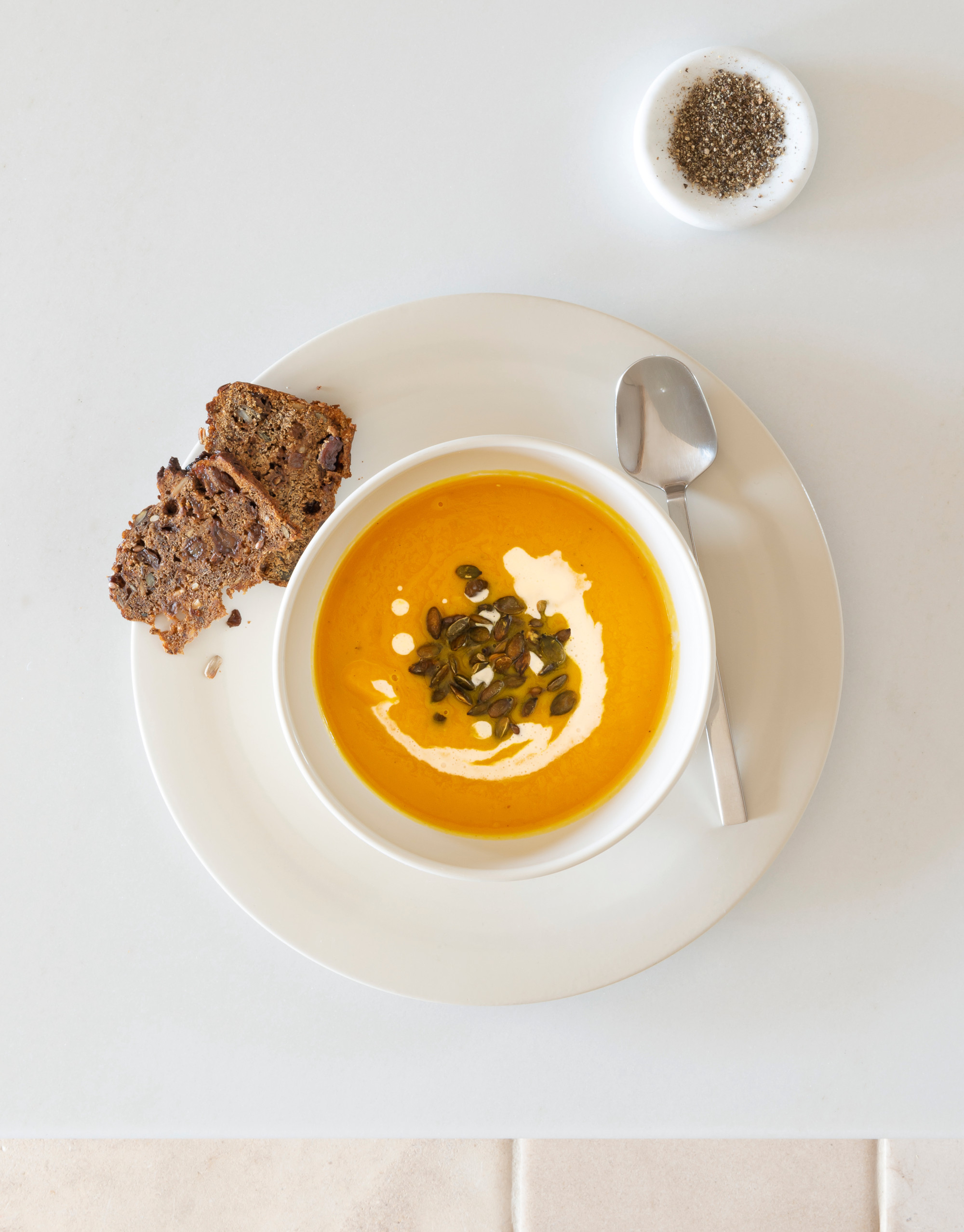 Autumn. Butternut squash and pumpkin soup. Photography: Gilbert McCarragher