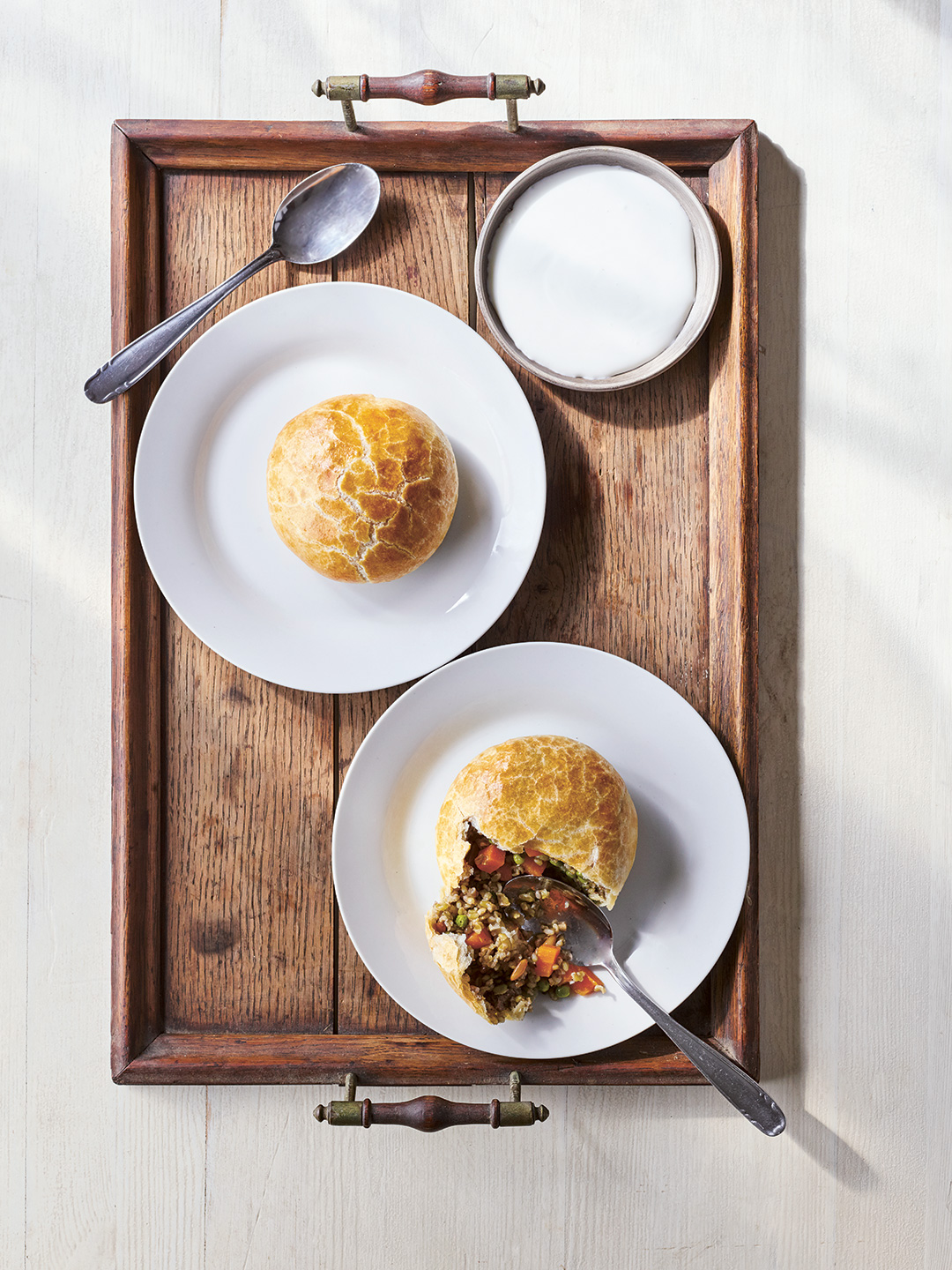 Freekeh, Beef and Vegetable Pies