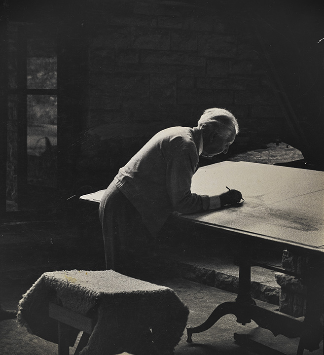 Unknown photographer. Frank Lloyd Wright. n.d. The Frank Lloyd Wright Foundation Archives (The Museum of Modern Art