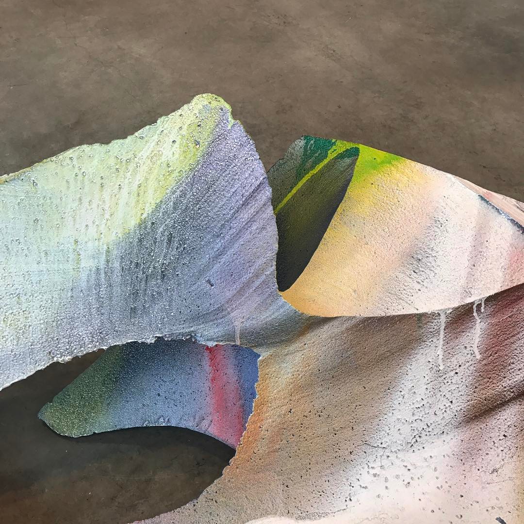Katharina Grosse at the Gagosian gallery. Photograph courtesy of Stephen Shore's Instagram
