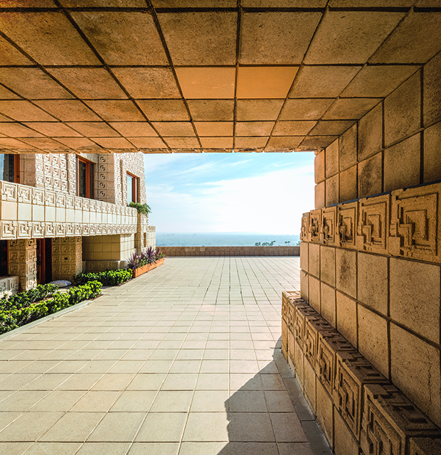 The Ennis House, as featured in Mid-Century Modern Architecture Travel Guide: West Coast USA 