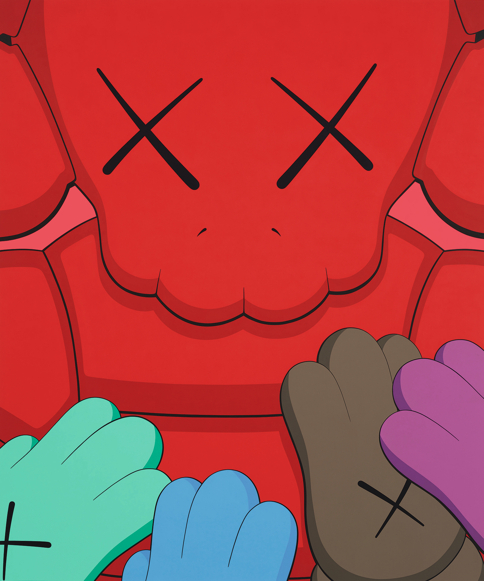 Kaws LV Canvas Print, Graffiti Wall Art