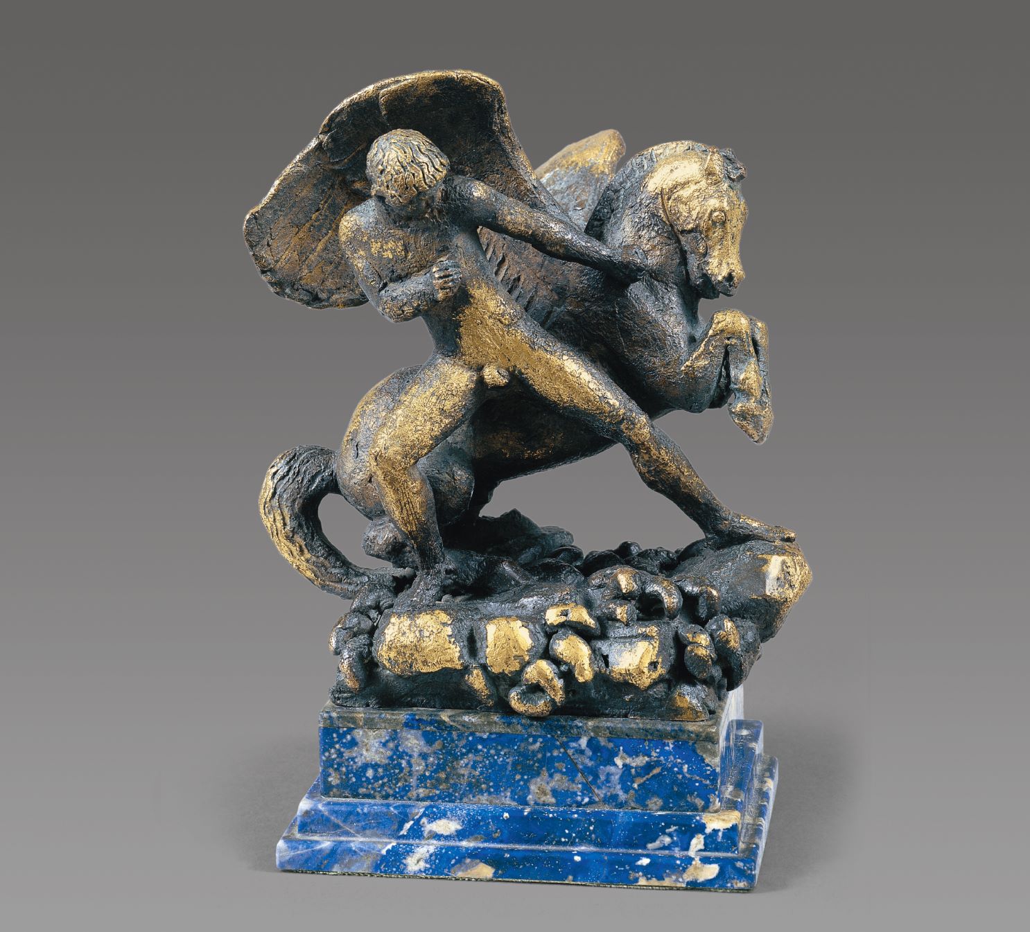 Paul Manship, Bellerophon and Pegasus, 1930, bronze, gilt, lapis lazuli.