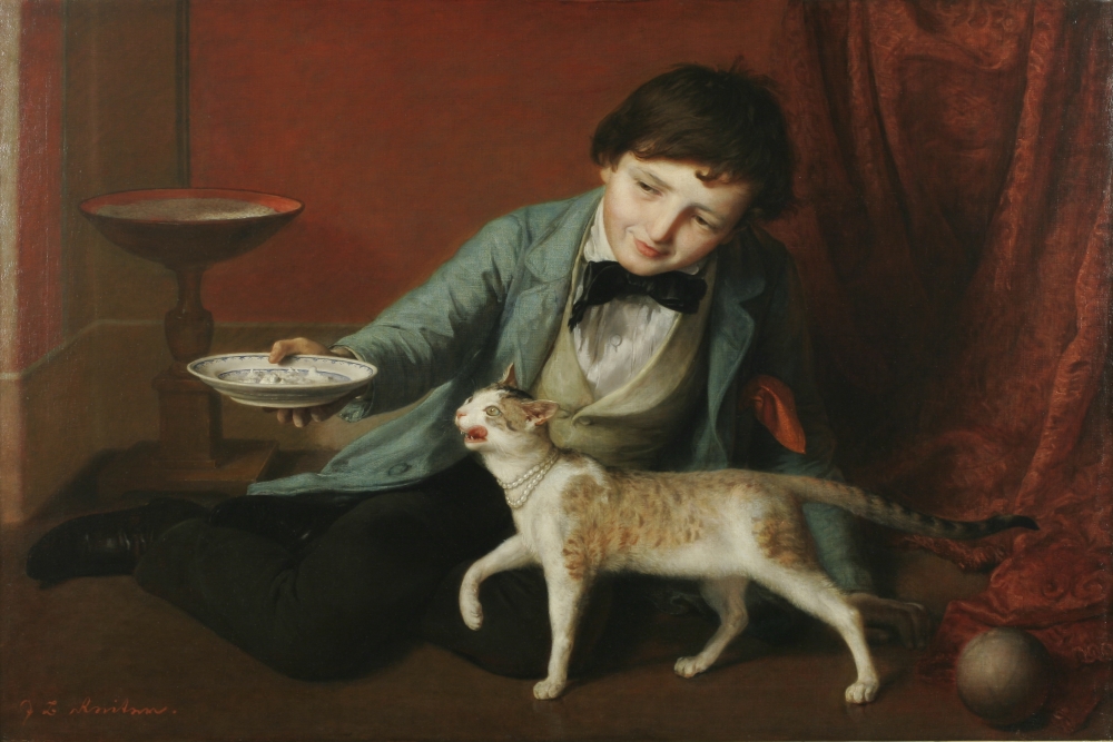 Boy with Cat (1860) by Johann Baptist Reiter. Oberösterreichisches Landesmuseum, Linz. All images courtesy of Kunstmuseum Ravensburg