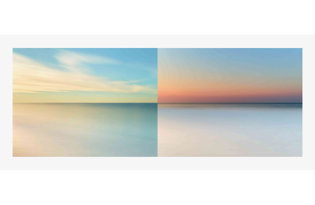 Two images form Fabien Baron’s Liquid Llight Series II as a diptych, 2017