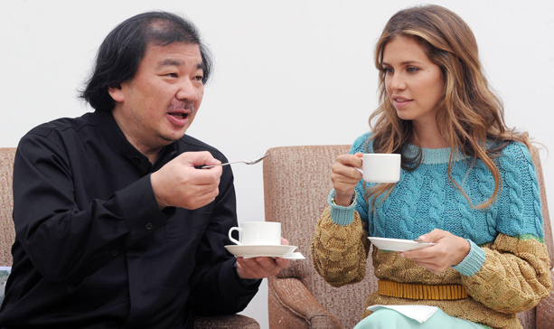 Shigeru Ban and Dasha Zhukova pictured together earlier this year