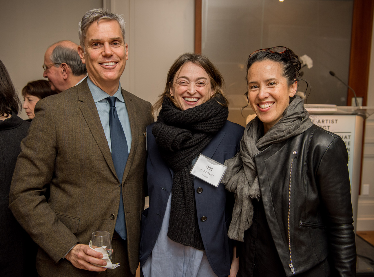 Phaidon's CEO Keith Fox and Group Publisher Deb Aaronson with artist Sarah Sze