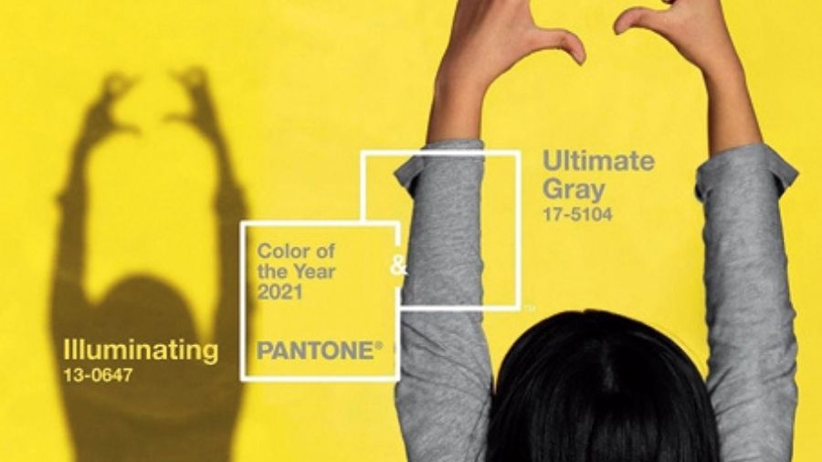 PANTONE 17-5104 Ultimate Gray + PANTONE 13-0647 Illuminating, Pantone's Colors of the Year for 2021