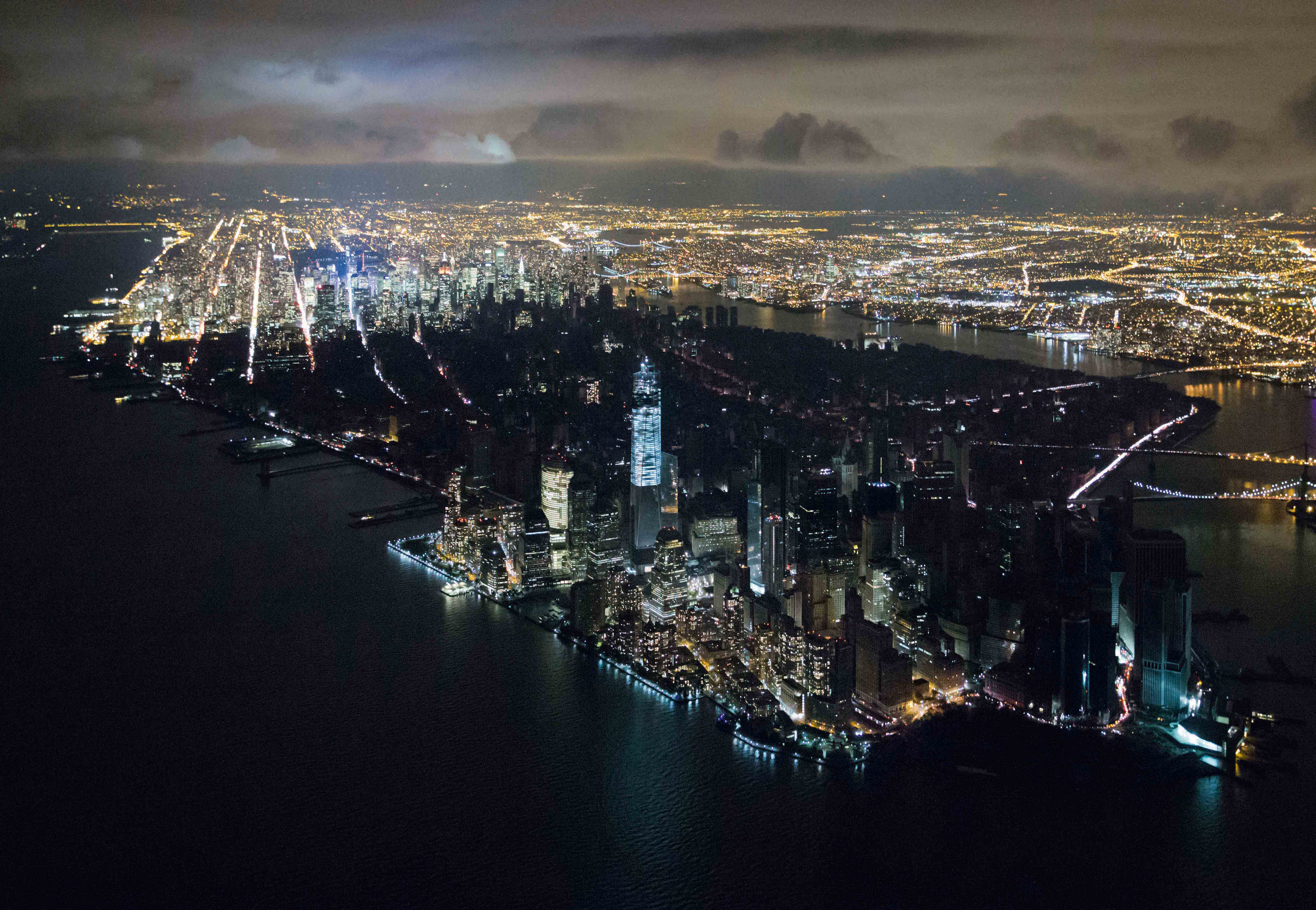 New York City. Climate change exposes cities, especially coastal ones, to greater environmental risks and uncertainty. In 2012, Manhattan suffered a major blackout affecting 600,000 people after Hurricane Sandy struck New York City. This was due to defensive walls not being high enough to protect the 14th Street power station from the storm surge.