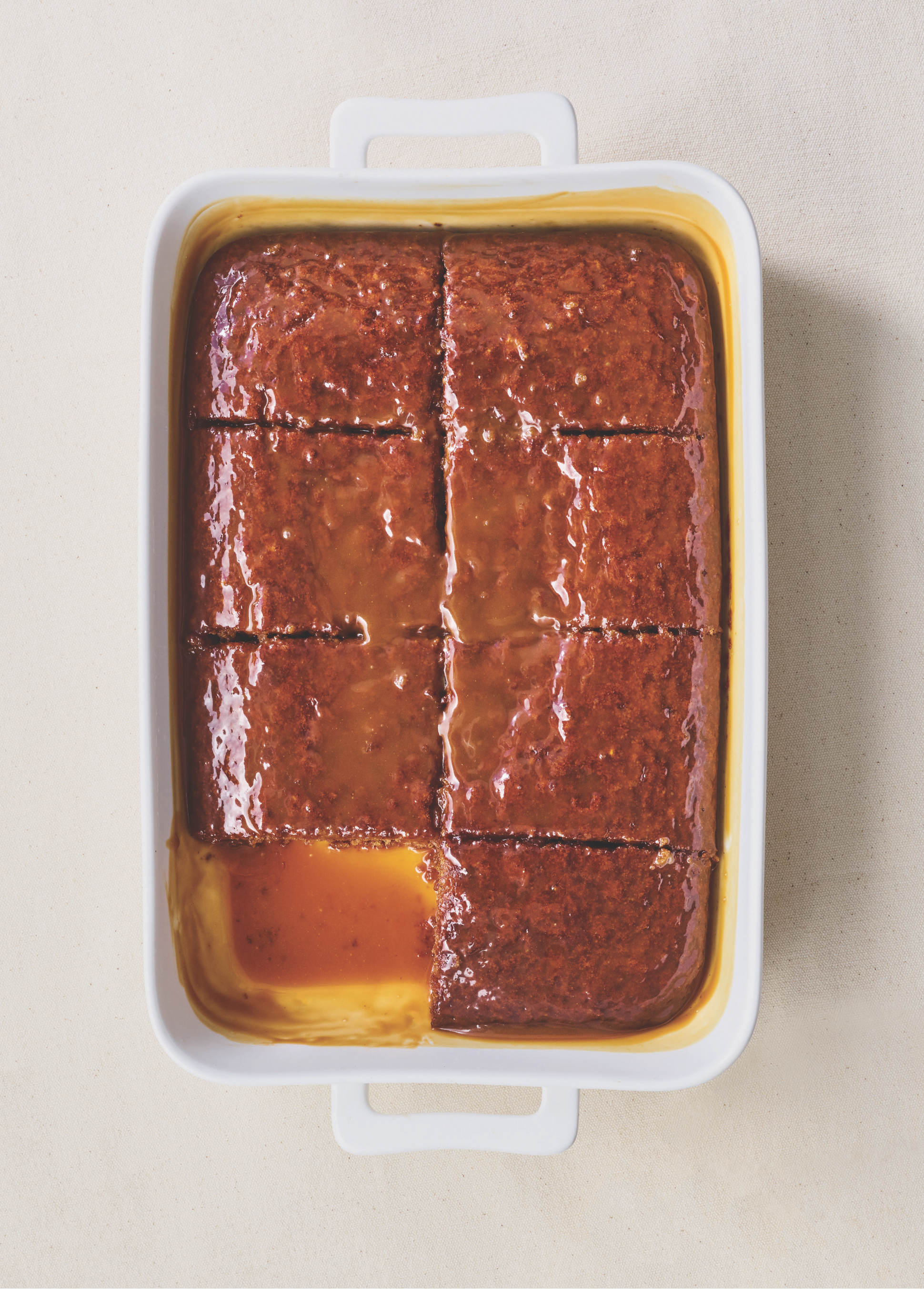 Tahini toffee pudding. Photo by Dan Perez