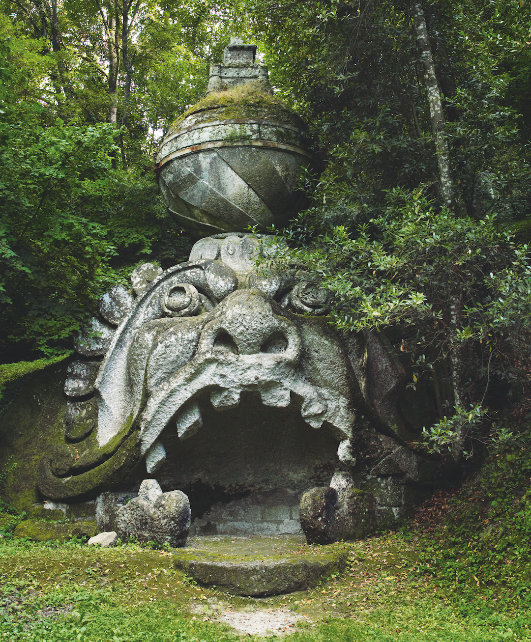 Sculpture Garden. Sacro Bosco/Parco dei Mostri, Villa Orsini, Bomarzo, Viterbo, Lazio, Italy. Open to the public.