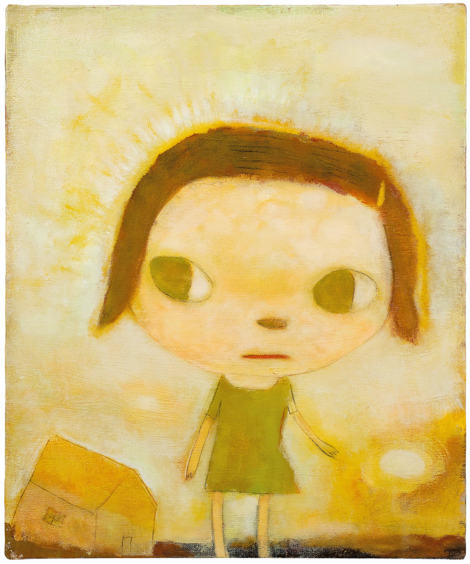 M.I.A., 2011, acrylic and pencil on canvas, 18 1/16 × 14 15/16 in. (45.8 × 38 cm). Artwork courtesy and © Yoshitomo Nara / photo: Kei Okano