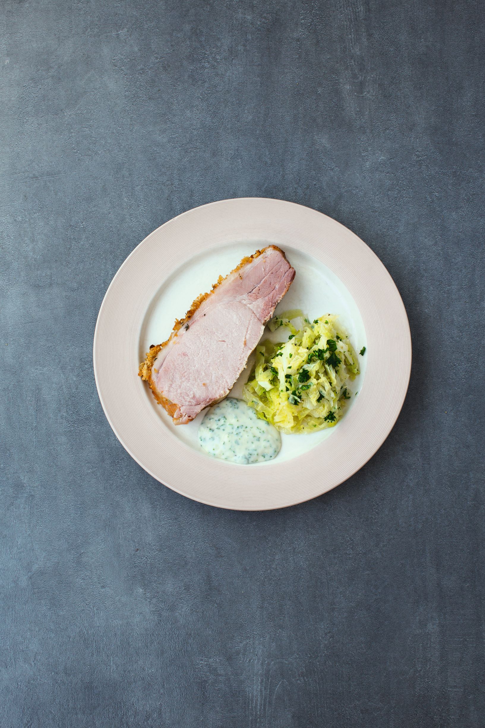 Bacon and Cabbage with Parsley Sauce