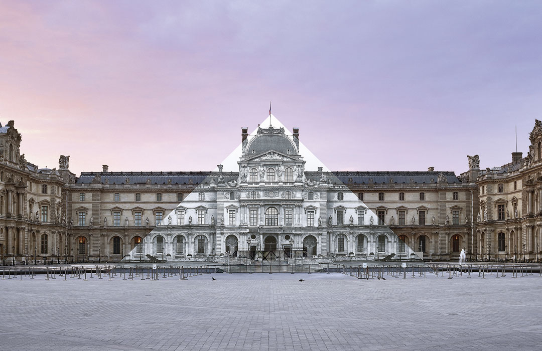 JR's Louvre installation from 2019, as featured in the revised and expanded edition of JR: Can Art Change the World?