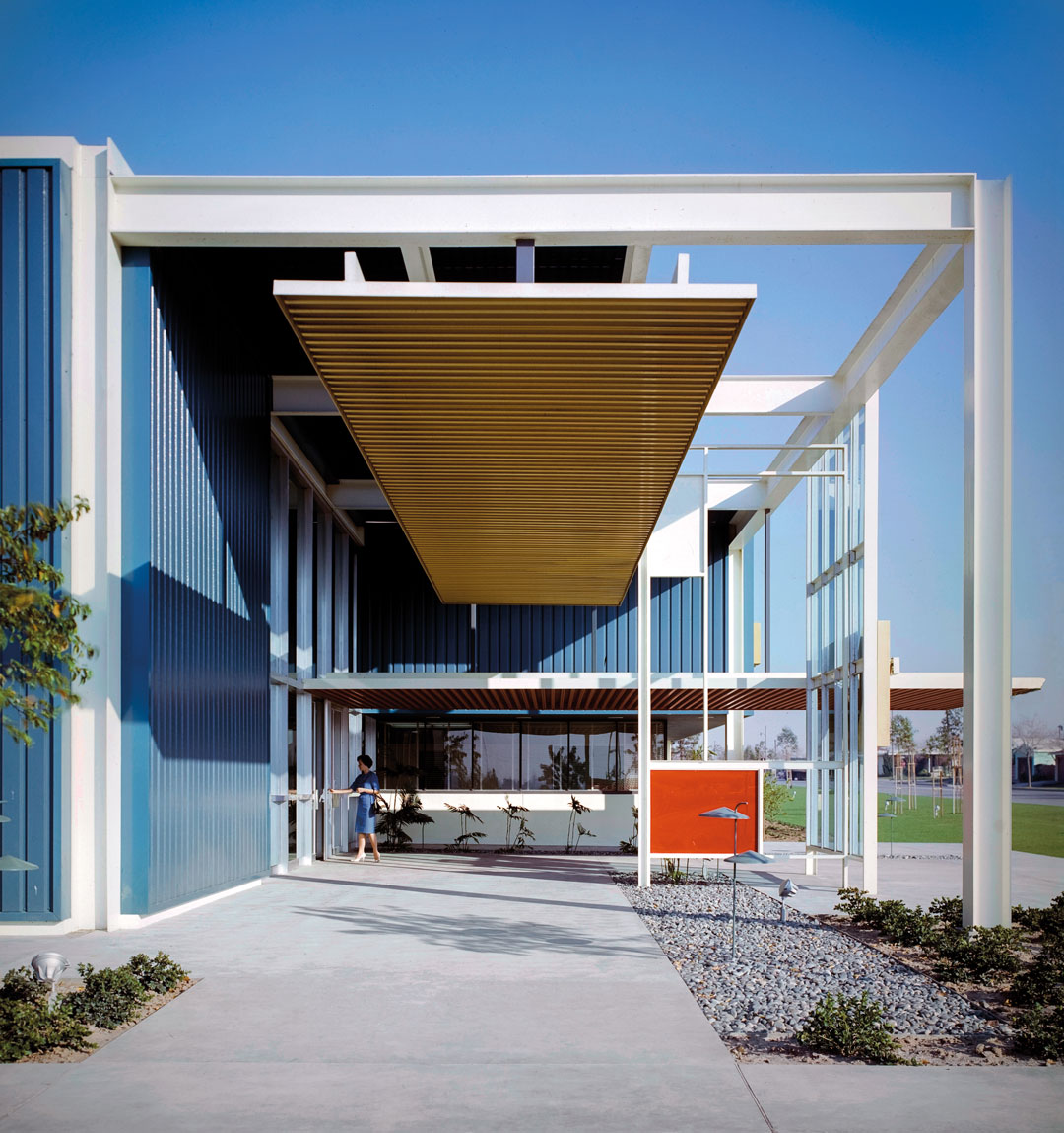 Ezra Stoller: Risley and Gould, Magnavox Research Laboratory (1960), Torrance, CA, 1961