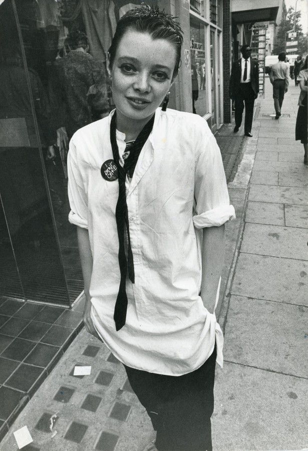 Teenager, Punk Rock, 1970s REX Features LTD stamp in blue ink and No.64816 stamp in red ink Silver gelatin print 17 x 25.4 cm © Paul Revere. Courtesy of Rex Shutterstock and the Michael Hoppen Gallery