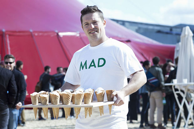 Buttermilk ice-cream cones at MAD, Copenhagen