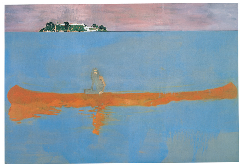 But he did paint this one: Peter Doig, 100 Years Ago (2000)